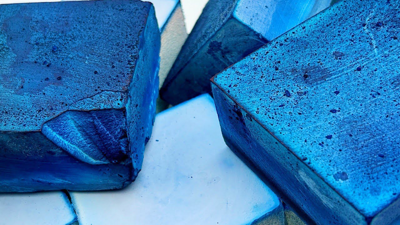 Colored chalk★GYM CHALK★Crispy powder★Oddly satisfying video★ - YouTube