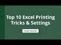 Top 10 Printing Tricks & Settings in Excel | Excel Printing