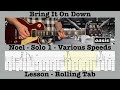 Bring It On Down - Oasis - Solo 1 - Various BPM - Rolling Tab - Lesson - Cover - Noel Gallagher