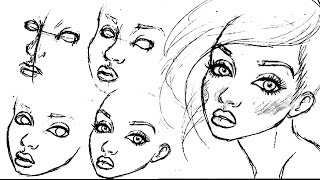 How I Draw a 3/4 View Face (with no reference)