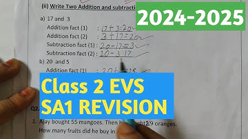 2nd standard evs question paper Revision SA1 #evs #2024 #ncert