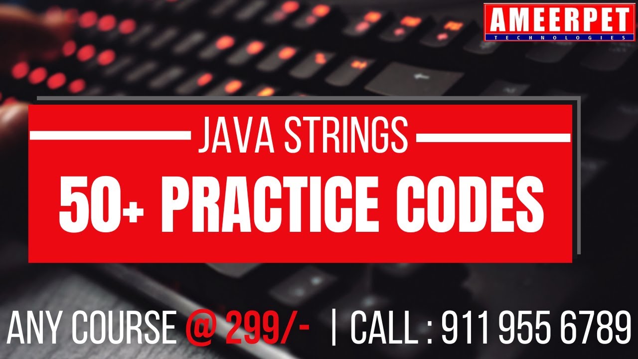 Java Strings | Logical Programs on Strings | Strings Practice Programs ...
