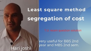 Segregation Of Cost By Using Least Square Method