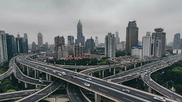 VideoVault Stock Video: Shanghai China highway traffic time-lapse