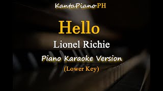 Hello - Lionel Richie / Lower Key (Piano Karaoke Version)