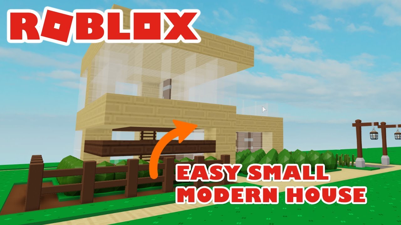 Roblox Skyblock Simple Modern House Build Tutorial Youtube