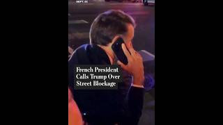 French President Macron gets Blocked in the US streets.#usa #france #shorts