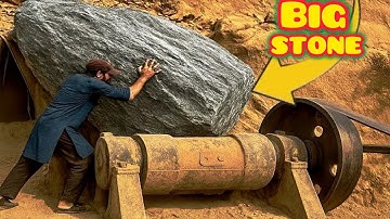 PLAYING with GIANT Rocks! ASMR Rock Quarry CRUSHING Operations - Primary Jaw Crusher in Action.