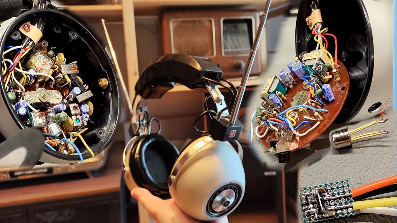 Wireless Radio Headphones from the 1960s - Panasonic RF-60 look