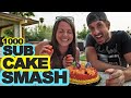 CAKE SMASH! Who gets it the worst??? // 1000 SUBSCRIBERS celebration
