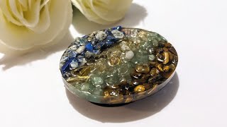 How To Make A Gemstone Brooch. Magnetic Brooch. Resin Crafts. Resin Jewellery.