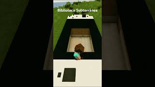 Biblioteca subterrânea no Minecraft #minecraft #minecraftideias #minecraftshorts #minecraftcasa