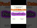WBPSC FOOD SI EXAM DATE PUBLISHED #shorts #foodsi #wbpscfoodsi