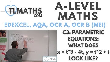 A-Level Maths: C3-05 Parametric Equations: What does x=t^3-4t, y=t^2+t look like?
