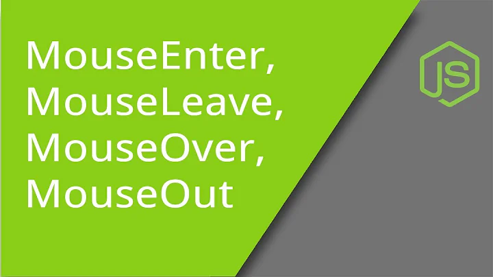 MouseEnter and MouseLeave VS. MouseOver and MouseOut