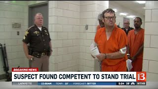 Suspect found competent to stand trial
