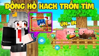 Sammy Thử Thách 24h TRỐN TÌM HACK Nhìn Xuyên Tường Bằng Đồng Hồ Trong Làng Hero Team Minecraft