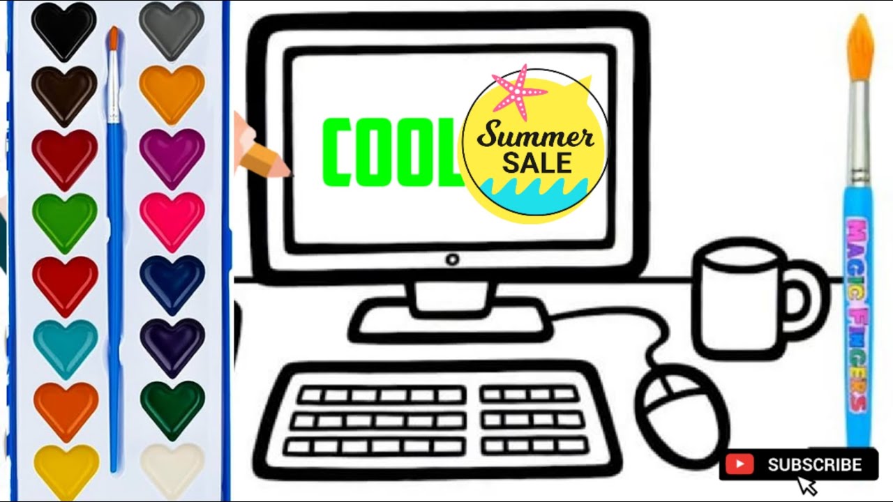 How To Draw A Pc Or Desktop Drawing Colouring Painting For Kids And how-to-draw-a-pc-or-desktop-drawing-colouring-painting-for-kids-and