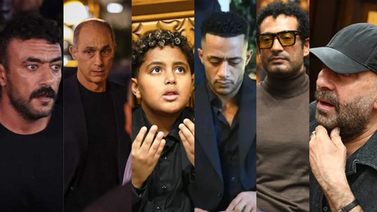 جميع الفنانين اللي حضروا عزاء والد محمد رمضان و مواقف محرجه لهم ومؤثرة و انهيار اسرتة