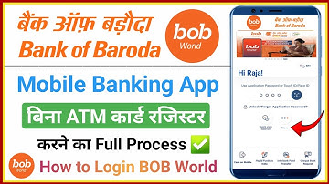 bob world registration without atm card | how to register bob world app | bob world activation key