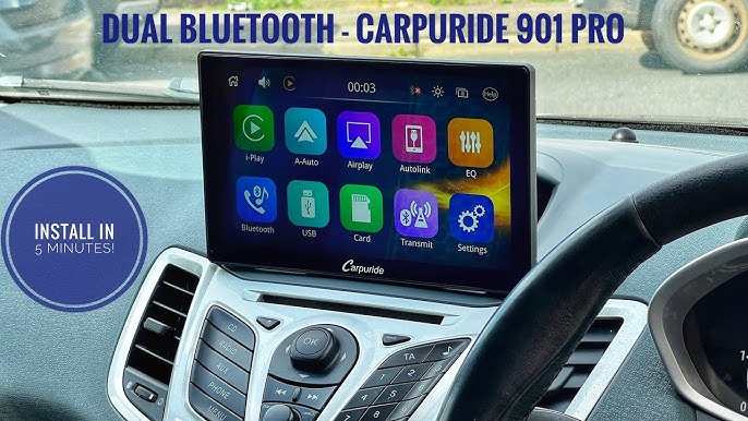 Carpuride W103 Portable Radio Car Stereo Wireless Apple Carplay & Android  Auto