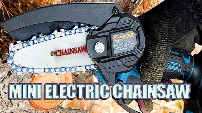 FEBFOXS 6 Mini Chainsaw 24V Battery Powered Chainsaw ,with Safety