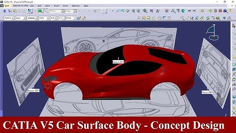 CATIA Car body design with blue print - Tutorial for beginners