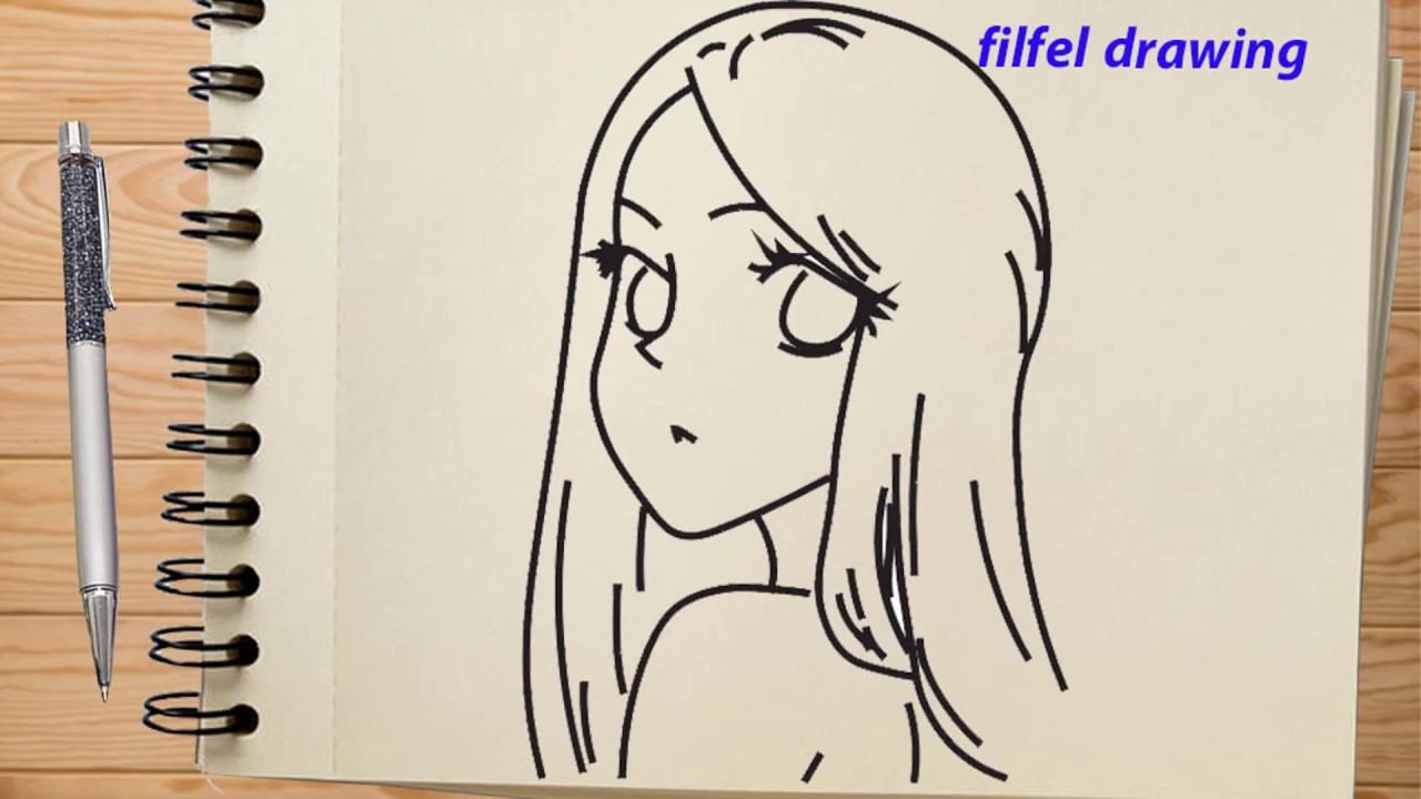 Pencil Drawing How To Draw A Girl Easy Anime Drawing Drawing Anime Girl Cute Anime Girl Youtube