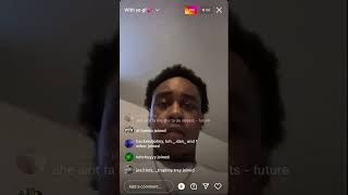 Apegang 6 Shotz flexes Rich The Kid Rich Forever chain on IG live