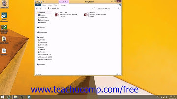 Windows 8.1 Tutorial The Recycle Bin Microsoft Training Lesson 5.2