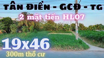 MS225 Bán đất 2 mặt tiền HL07 ấp Hộ xã Tân Điền GCĐ TG giá đầu tư