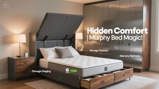 Queen Murphy Bed with USB, Storage & Mattress | BALUS Cabinet Bed Review (Dark Grey) Queen Murphy Bed With Desk Mattress Included 2023