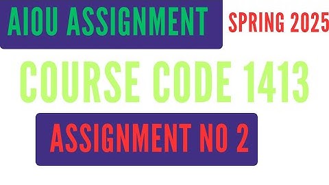 AIOU Code 1413 Solved Assignment No. 2 | Spring 2025 | Financial Accounting | Level: AD, B.Com