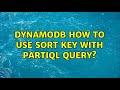 DynamoDB how to use sort key with PartiQL query?