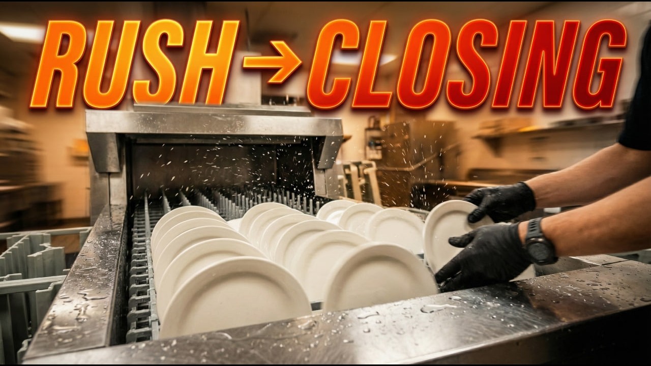Dish Room POV, From Rush Hour to Closing Time