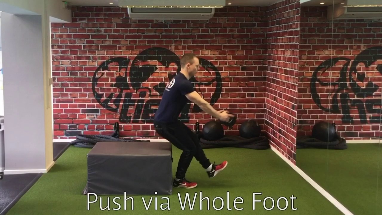 Single Leg Squat from Low Box - YouTube