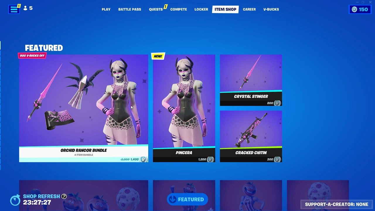 New Pincera Skin in the Fortnite item shop! YouTube