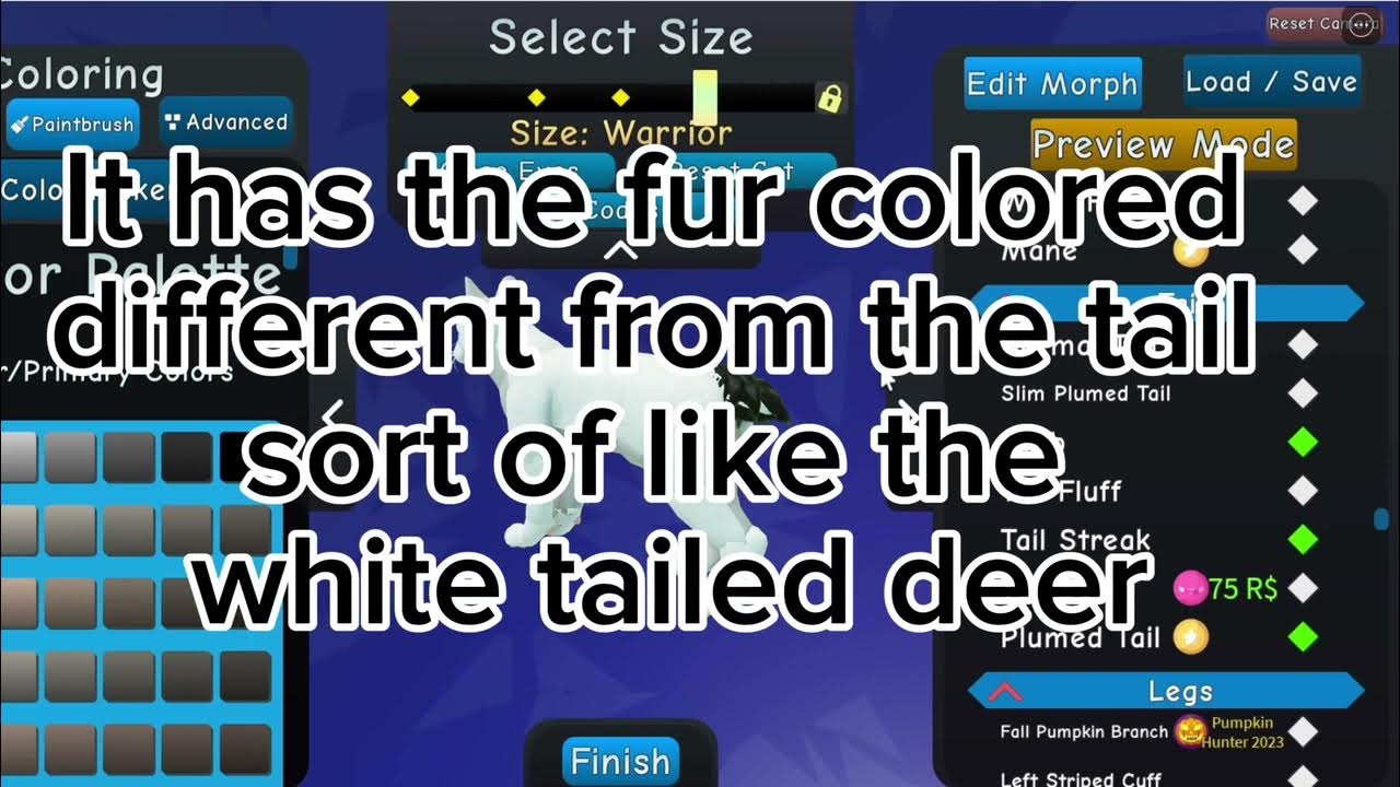 Deer Tail Tut #wcue #cat #warriorcatsultimateedition #tutorial #roblox