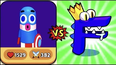 Merge Alphabet Monster Run 3D VS Merge Alphabet Dino Run, Number Lore   Merge Battles