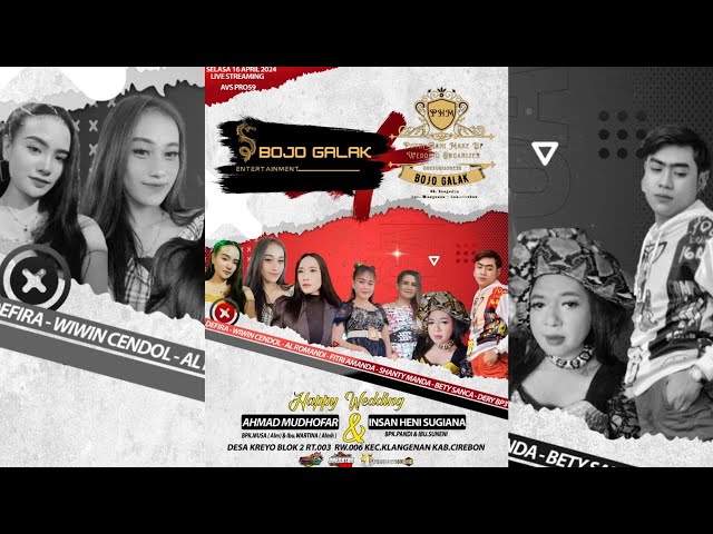 🔴 BOJO GALAK Entertainment || Selasa, 16 April 2024 || Desa Kreyo - Klangenan - Cirebon class=