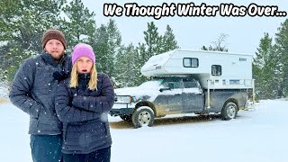 Unexpected Snow Storm Living In A Truck Camper- Did We Finally Learn Our Lesson?