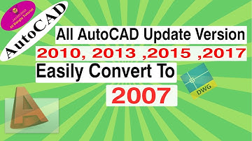 All AutoCAD Update Version Easily Convert To 2007 I Tutorial in Bangla.