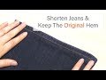 How to Hem Jeans (by Hand) | Keep the Original Hem | Easy Hemming Tutorial | Sewing for Beginners