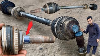 Best way to rebuild a broken front CV axle and amazing removal tool || Toyota broken cv axle repair