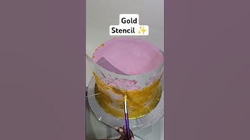 ✨ How to Achieve a Gold Stencil on Cakes ✨ #shortsfeed #shortsvideo #shorts #short