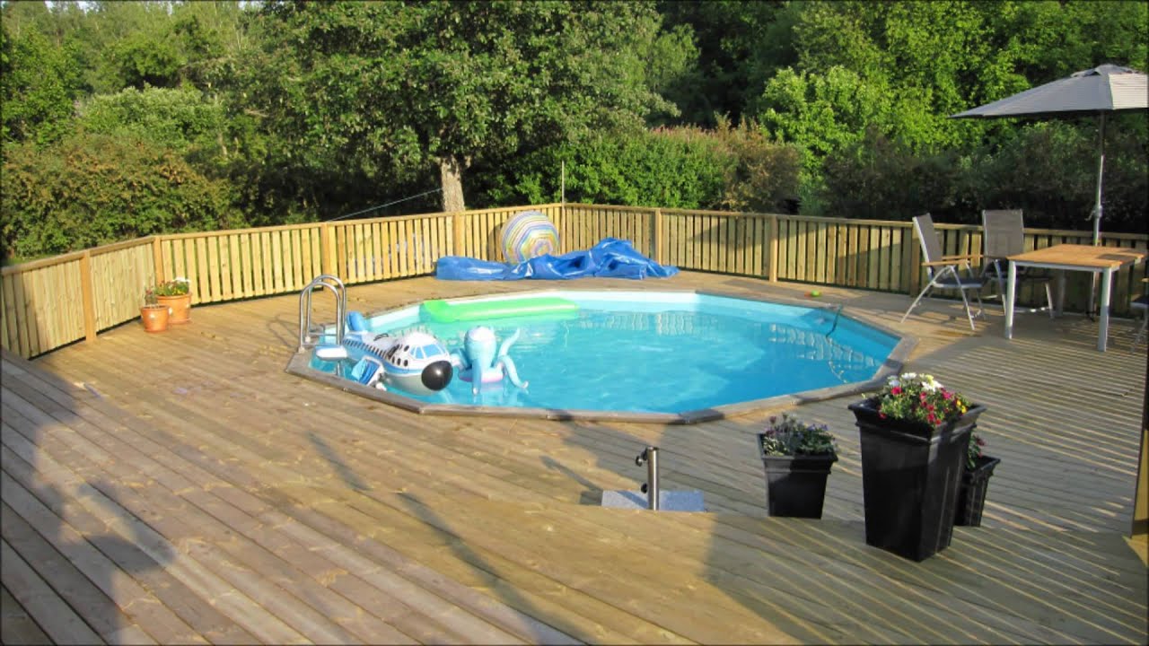 Bygga altan runt pool building pool deck youtube