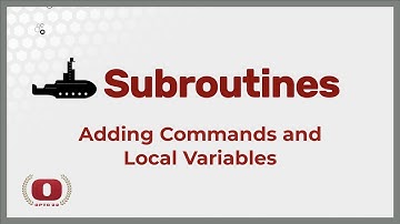 Adding Commands and Local Variables to Subroutines
