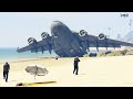 Drunk Pilot  C- 17 Emergency Landing On Beach | GTA 5