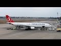 Loading and unloading of an Airbus A330-200 Turkish Airlines in timelapse