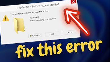 Fix Destination Folder Access Denied | You Need Permission To Perform This Action Error (Windows 11)